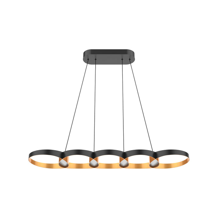 Kuzco Lighting LP90838-BK/GD-UNV LED Linear Pendant, Black/Gold