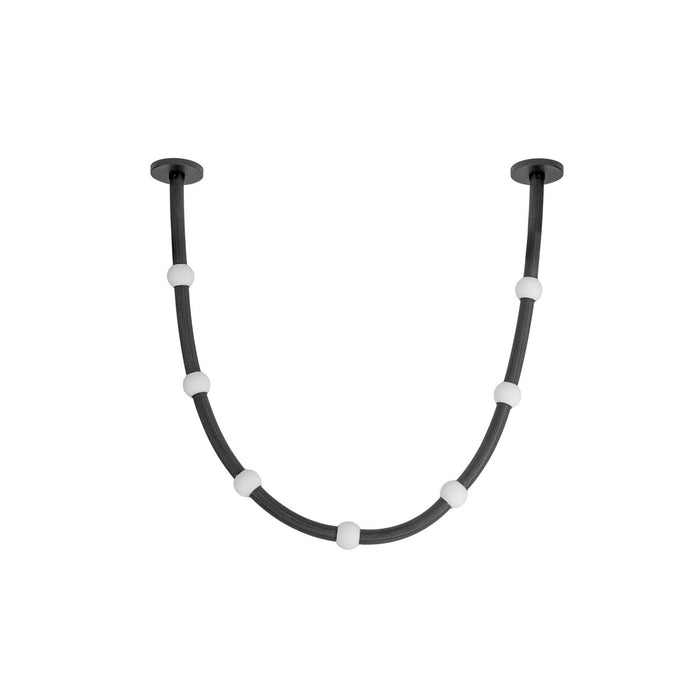Kuzco Lighting PD39307-BK/OP-UNV-RT LED Pendant, Black/Opal Glass