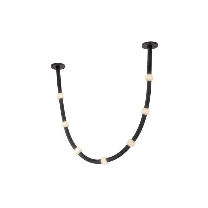 Kuzco Lighting PD39307-BK/OP-UNV-RT LED Pendant, Black/Opal Glass