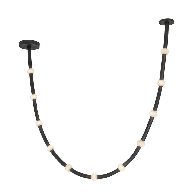 Kuzco Lighting PD39310-BK/OP-UNV-010 LED Pendant, Black/Opal Glass