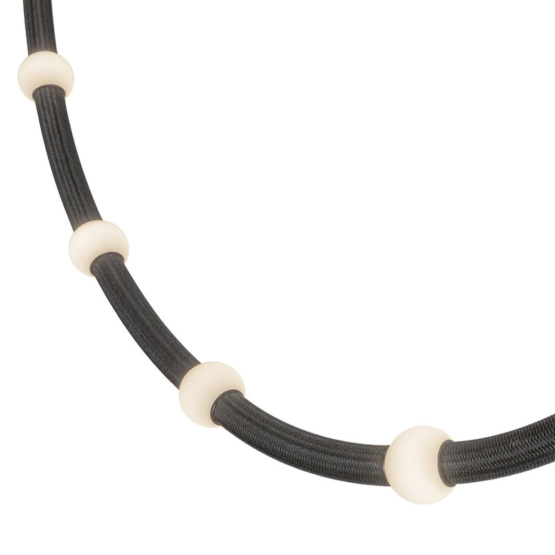 Kuzco Lighting PD39310-BK/OP-UNV-010 LED Pendant, Black/Opal Glass