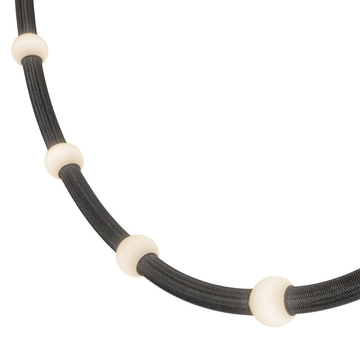 Kuzco Lighting PD39310-BK/OP-UNV-010 LED Pendant, Black/Opal Glass