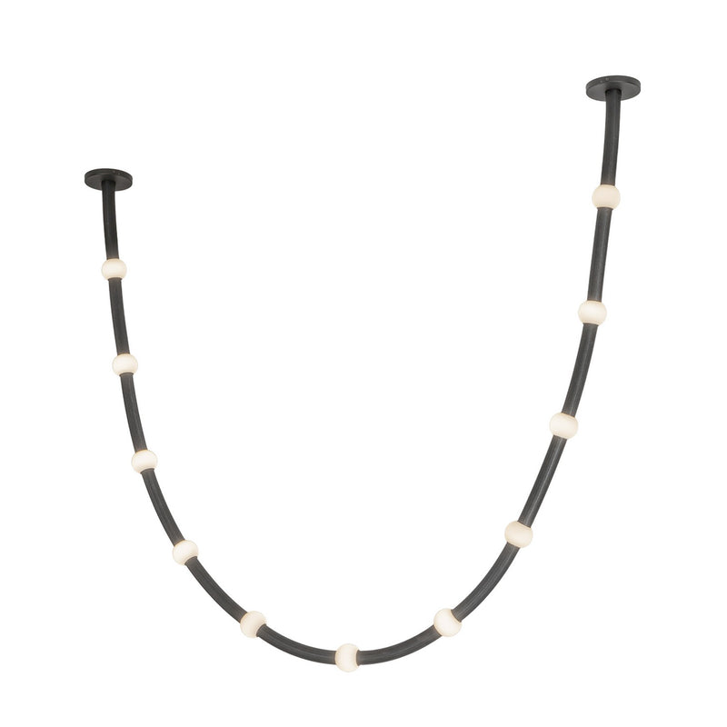 Kuzco Lighting PD39310-BK/OP-UNV-010-RT LED Pendant, Black/Opal Glass