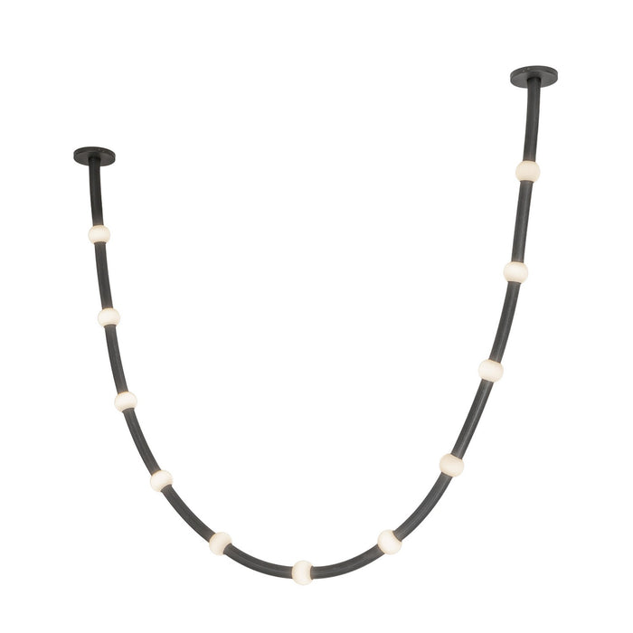 Kuzco Lighting PD39310-BK/OP-UNV-010-RT LED Pendant, Black/Opal Glass