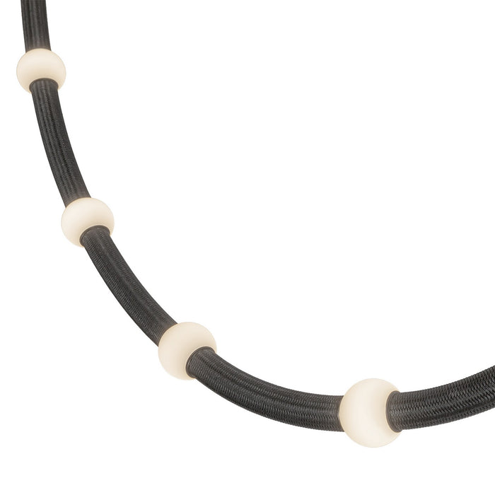 Kuzco Lighting PD39310-BK/OP-UNV-010-RT LED Pendant, Black/Opal Glass