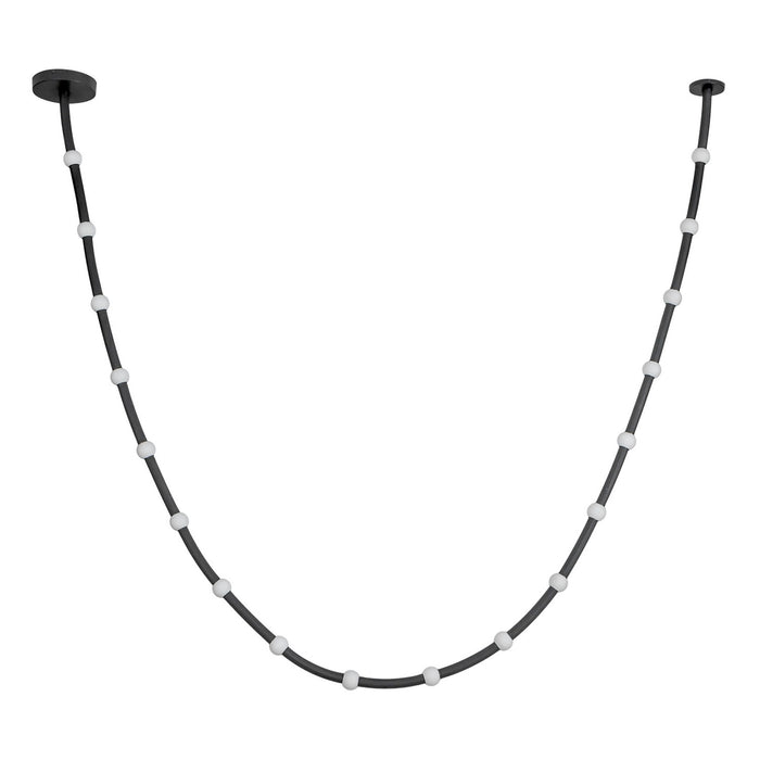 Kuzco Lighting PD39317-BK/OP-UNV-010 LED Pendant, Black/Opal Glass