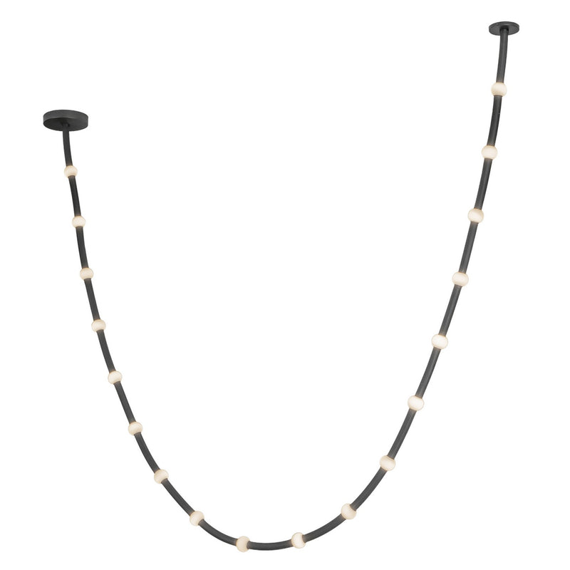 Kuzco Lighting PD39317-BK/OP-UNV-010 LED Pendant, Black/Opal Glass