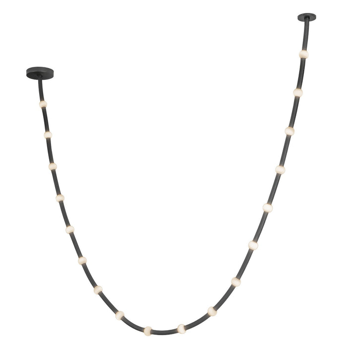 Kuzco Lighting PD39317-BK/OP-UNV-010 LED Pendant, Black/Opal Glass