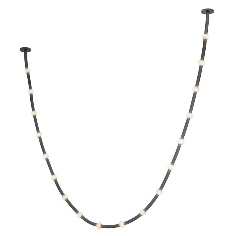 Kuzco Lighting PD39317-BK/OP-UNV-010-RT LED Pendant, Black/Opal Glass