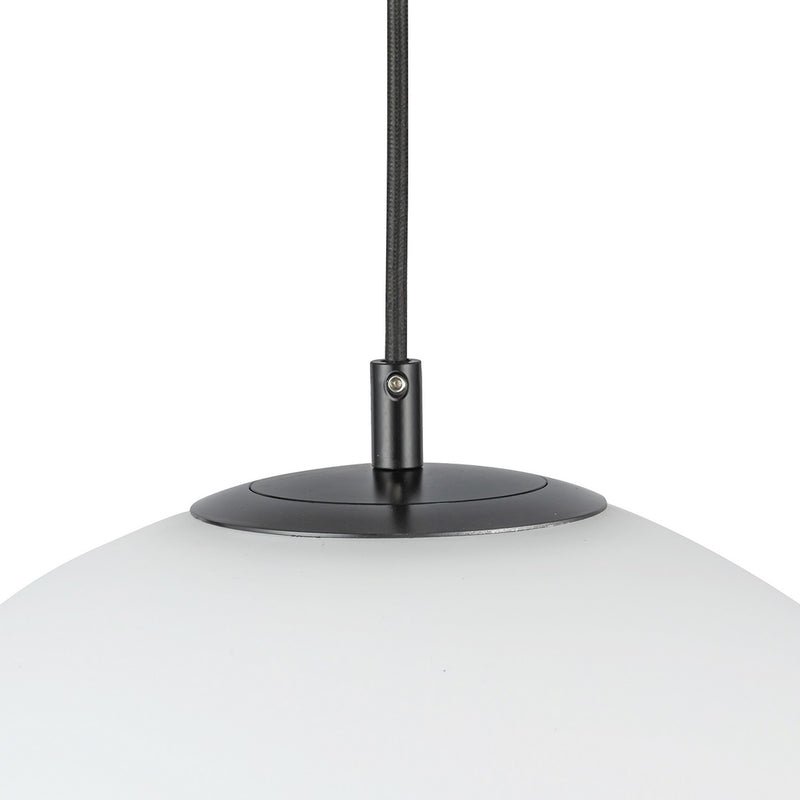 Kuzco Lighting PD43212-BK/OP-5CCT-UNV LED Pendant, Black/Opal Glass