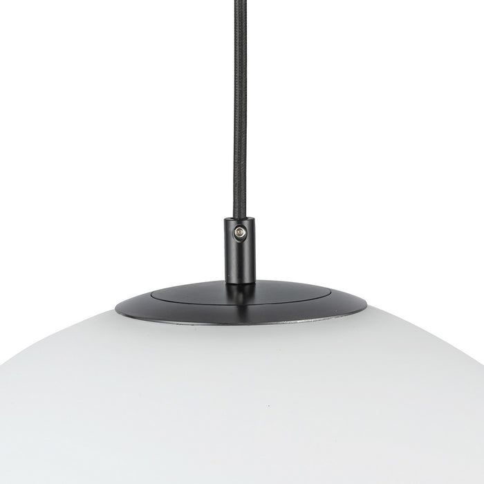 Kuzco Lighting PD43612-BK/OP-5CCT-UNV LED Pendant, Black/Opal Glass