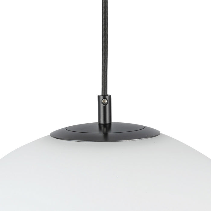 Kuzco Lighting PD43616-BK/OP-5CCT-UNV LED Pendant, Black/Opal Glass