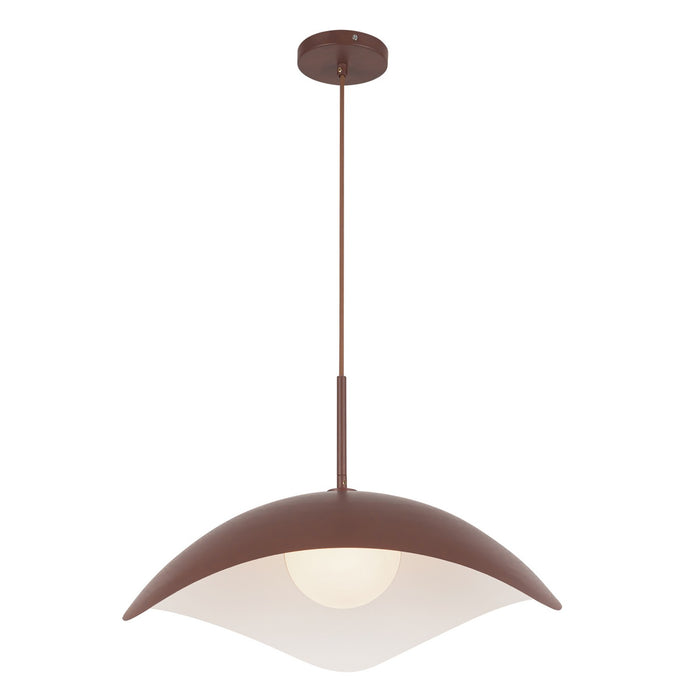 Kuzco Lighting PD55922-BGD One Light Pendant, Burgundy
