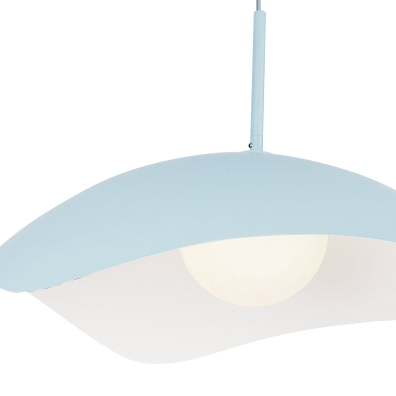 Kuzco Lighting PD55922-CER One Light Pendant, Cerulean
