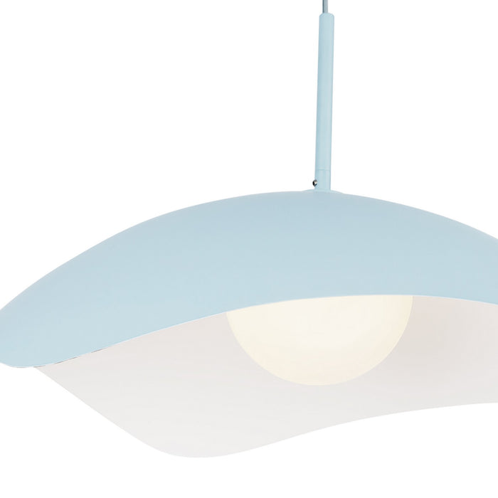 Kuzco Lighting PD55922-CER One Light Pendant, Cerulean