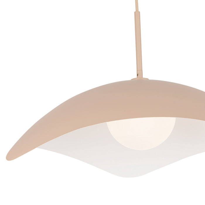 Kuzco Lighting PD55922-PEC One Light Pendant, Peach