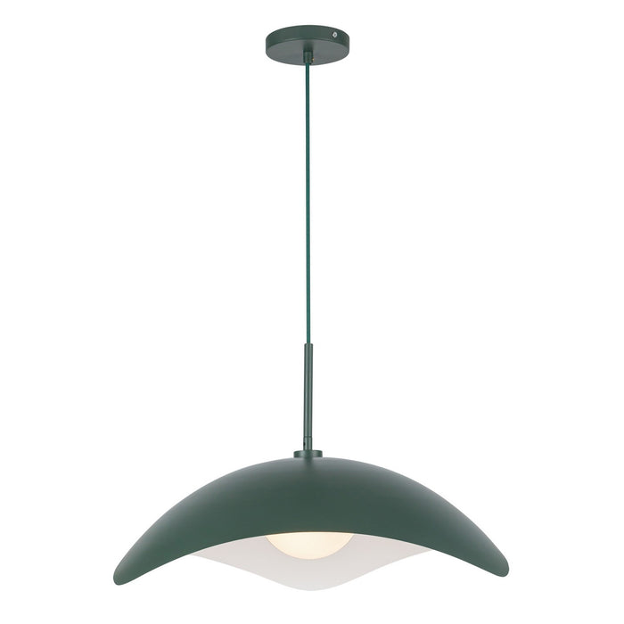 Kuzco Lighting PD55922-PGN One Light Pendant, Pine Green