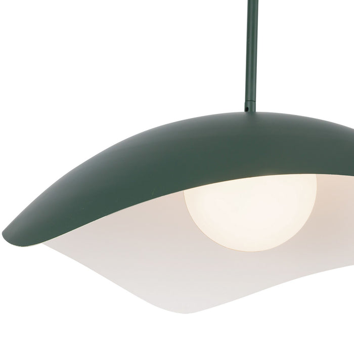 Kuzco Lighting PD55922-PGN One Light Pendant, Pine Green