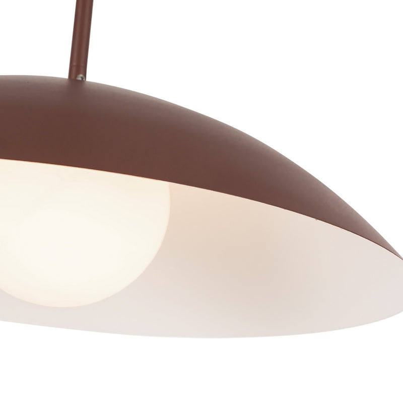 Kuzco Lighting PD56019-BGD One Light Pendant, Burgundy