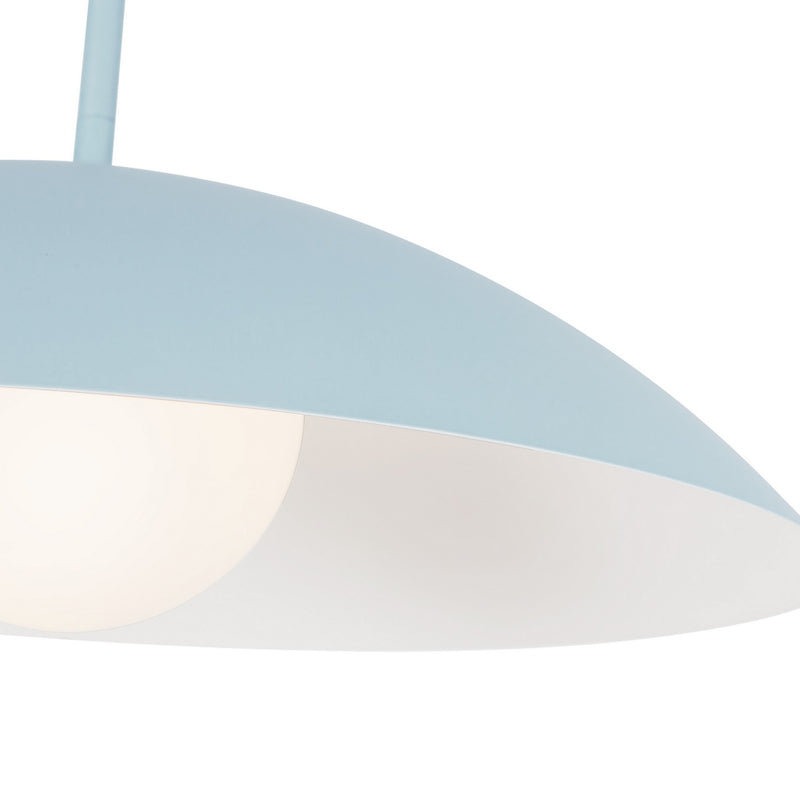 Kuzco Lighting PD56019-CER One Light Pendant, Cerulean
