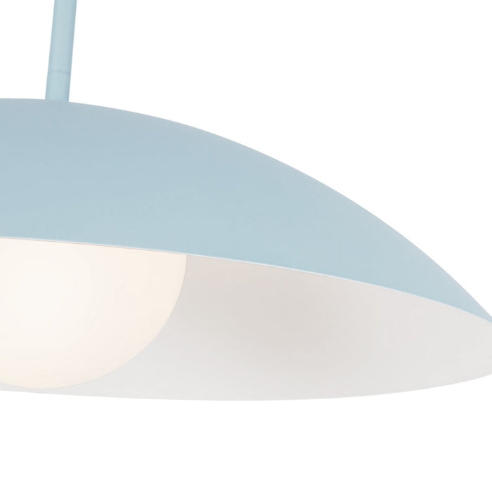 Kuzco Lighting PD56019-CER One Light Pendant, Cerulean