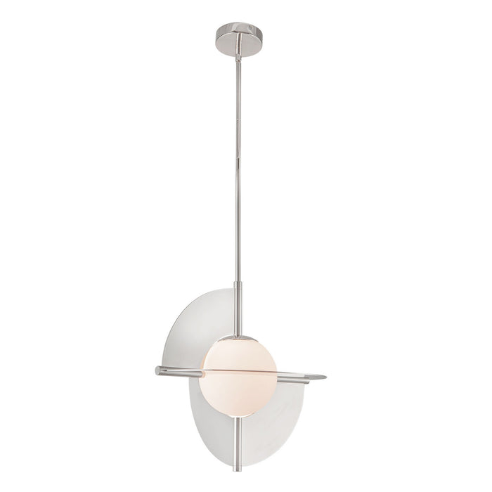 Kuzco Lighting PD65116-PN/OP-UNV LED Pendant, Polished Nickel/Opal Glass