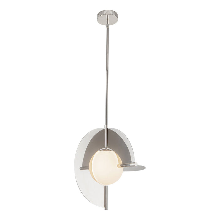 Kuzco Lighting PD65116-PN/OP-UNV LED Pendant, Polished Nickel/Opal Glass