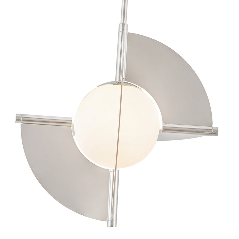 Kuzco Lighting PD65116-PN/OP-UNV LED Pendant, Polished Nickel/Opal Glass