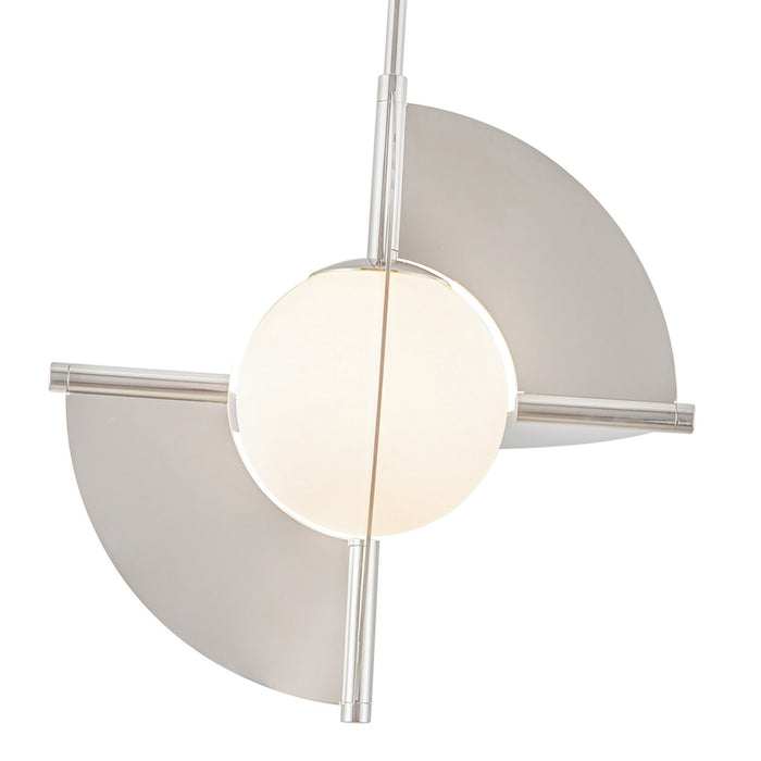 Kuzco Lighting PD65116-PN/OP-UNV LED Pendant, Polished Nickel/Opal Glass
