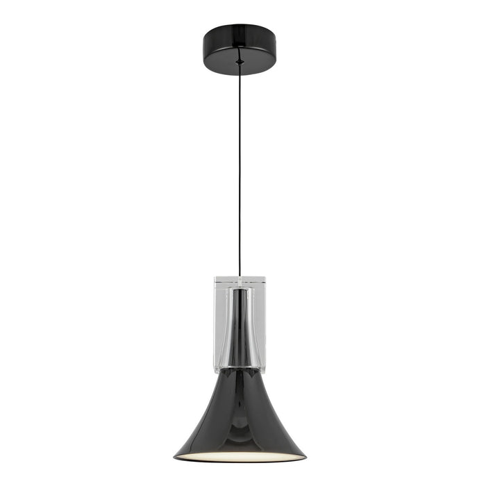 Kuzco Lighting PD94108-GBK/CC-UNV LED Pendant, Glossy Black/Clear Crystal