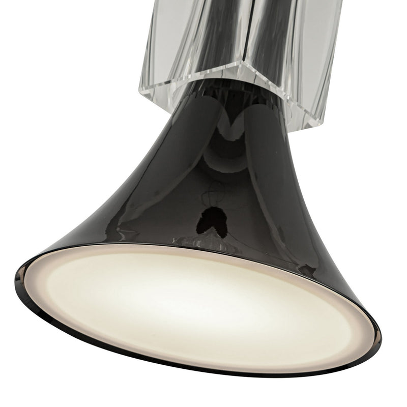 Kuzco Lighting PD94108-GBK/CC-UNV LED Pendant, Glossy Black/Clear Crystal