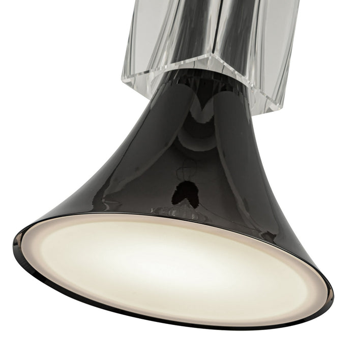 Kuzco Lighting PD94108-GBK/CC-UNV LED Pendant, Glossy Black/Clear Crystal