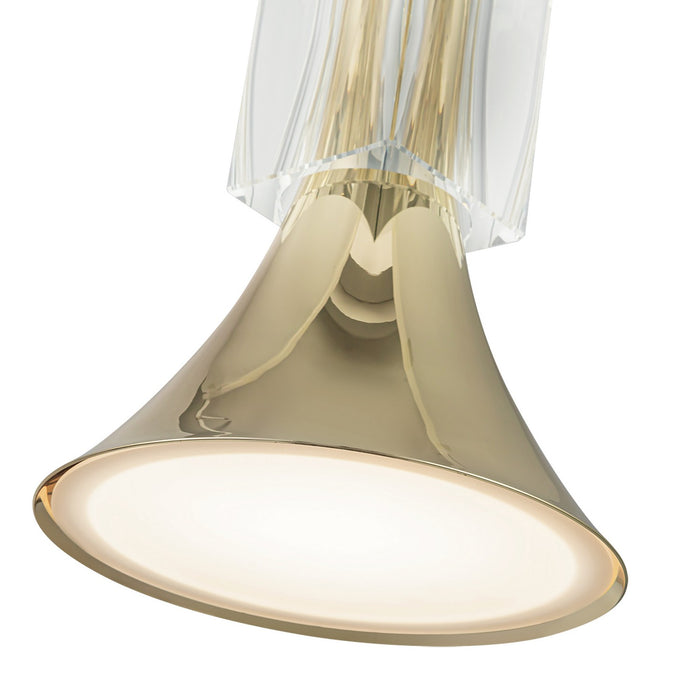 Kuzco Lighting PD94108-MRB/CC-UNV LED Pendant, Metallic Brass/Clear Crystal