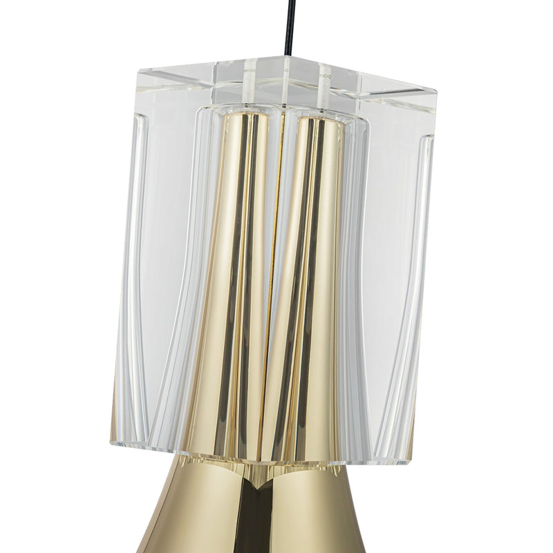 Kuzco Lighting PD94108-MRB/CC-UNV LED Pendant, Metallic Brass/Clear Crystal
