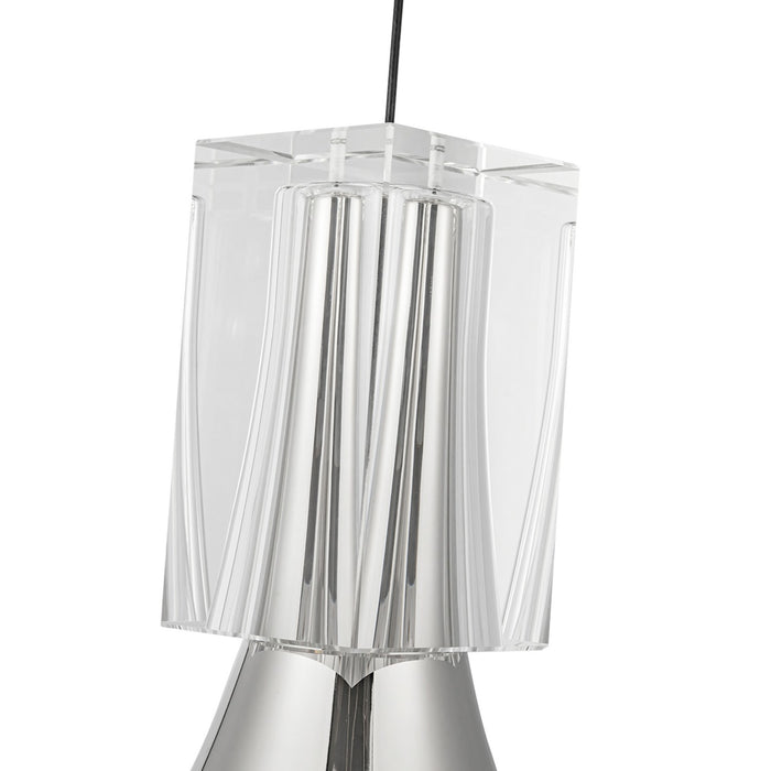 Kuzco Lighting PD94108-PN/CC-UNV LED Pendant, Polished Nickel/Clear Crystal