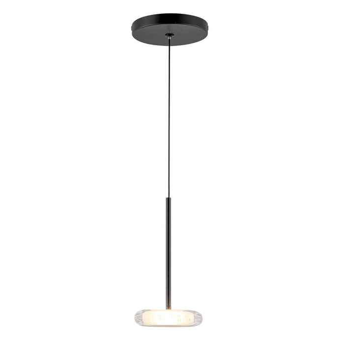 Kuzco Lighting PD97204-BK/CL LED Pendant, Black/Clear Glass