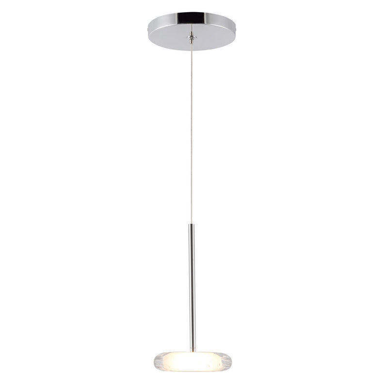 Kuzco Lighting PD97204-CH/CL LED Pendant, Chrome/Clear Glass