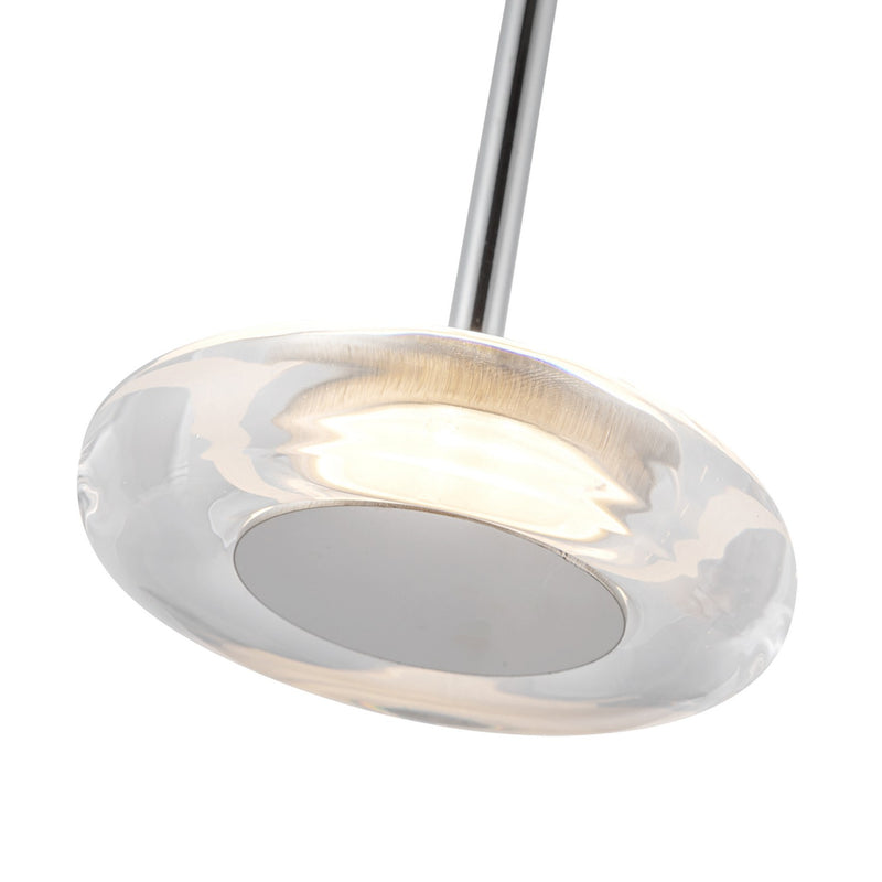 Kuzco Lighting PD97204-CH/CL LED Pendant, Chrome/Clear Glass