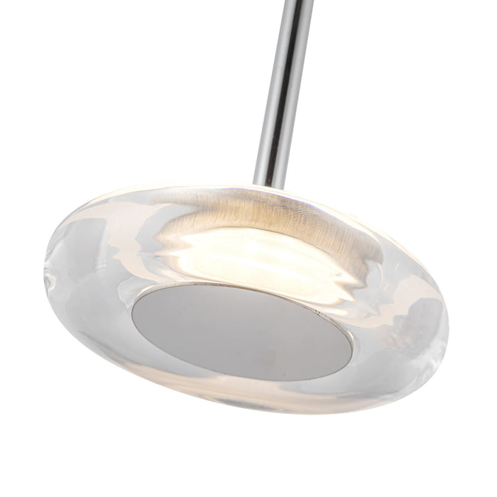 Kuzco Lighting PD97204-CH/CL LED Pendant, Chrome/Clear Glass