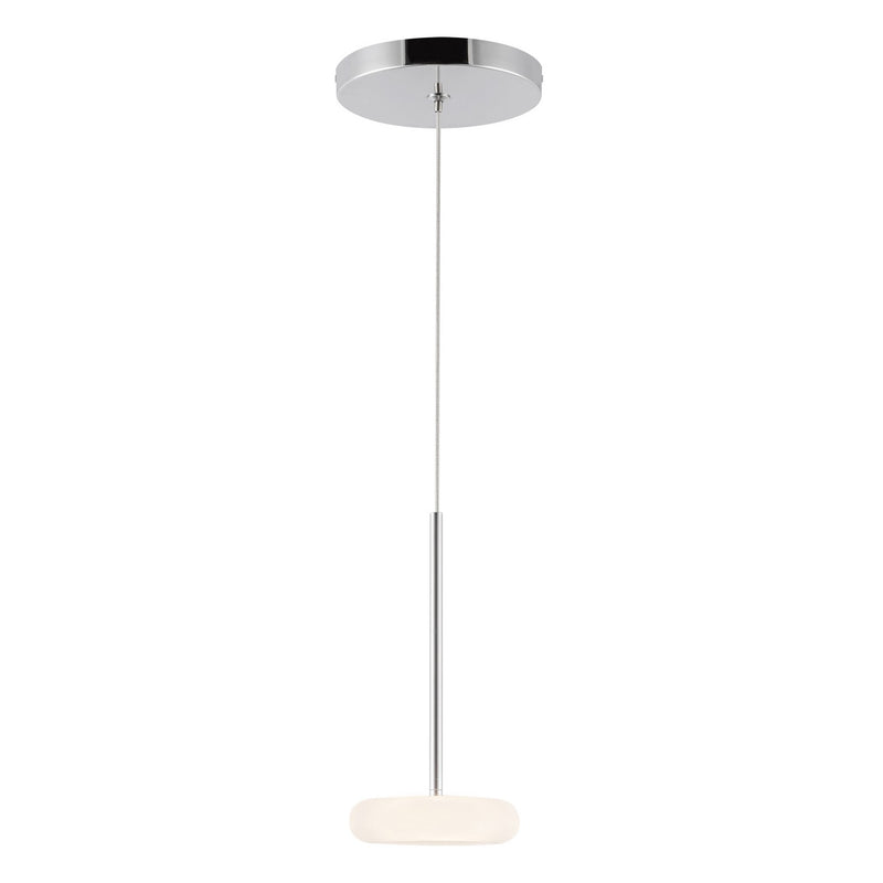 Kuzco Lighting PD97204-CH/FR LED Pendant, Chrome/Frosted Glass
