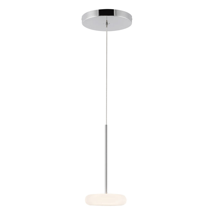 Kuzco Lighting PD97204-CH/FR LED Pendant, Chrome/Frosted Glass