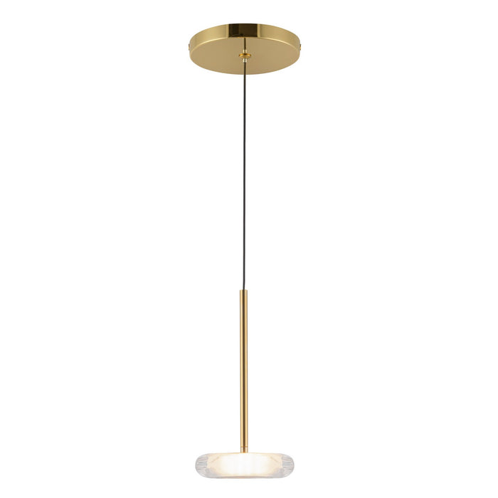Kuzco Lighting PD97204-MRB/CL LED Pendant, Metallic Brass/Clear Glass