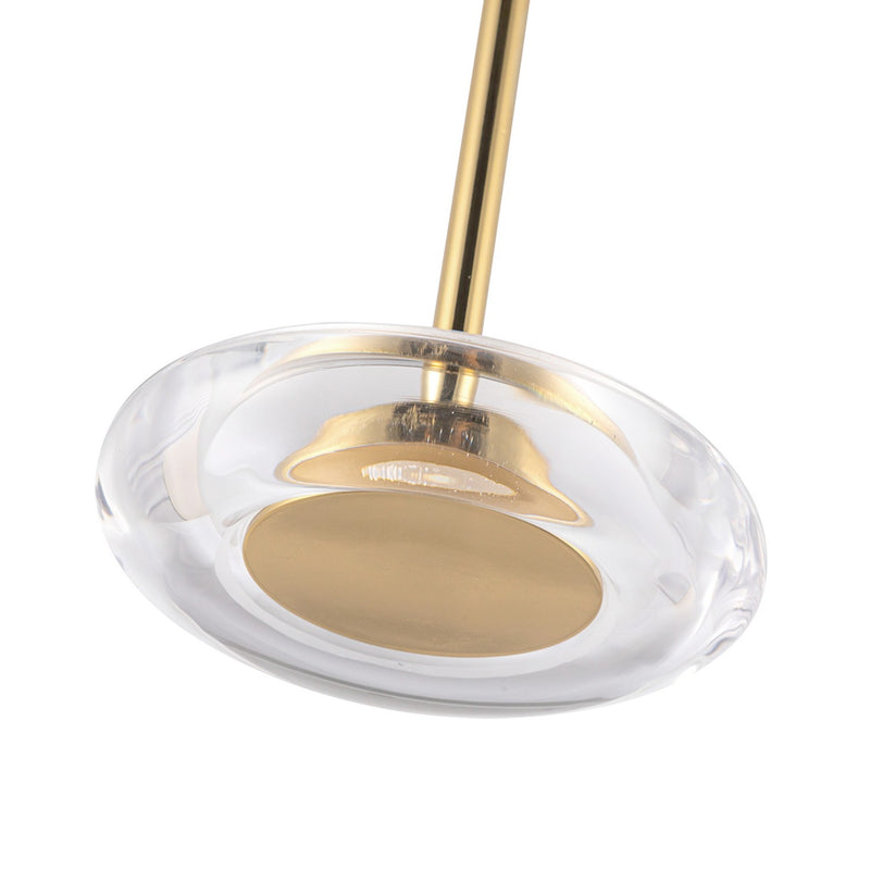 Kuzco Lighting PD97204-MRB/CL LED Pendant, Metallic Brass/Clear Glass
