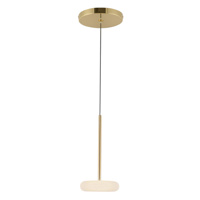 Kuzco Lighting PD97204-MRB/FR LED Pendant, Metallic Brass/Frosted Glass