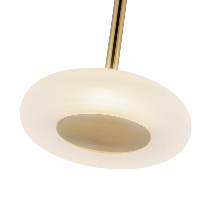 Kuzco Lighting PD97204-MRB/FR LED Pendant, Metallic Brass/Frosted Glass