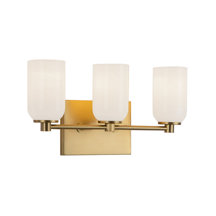 Kuzco Lighting VL57718-BG/GO Three Light Vanity, Brushed Gold/Glossy Opal Glass