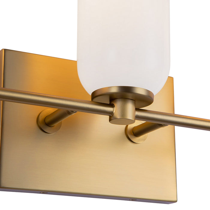 Kuzco Lighting VL57718-BG/GO Three Light Vanity, Brushed Gold/Glossy Opal Glass