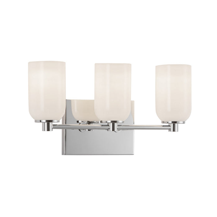 Kuzco Lighting VL57718-CH/GO Three Light Vanity, Chrome/Glossy Opal Glass