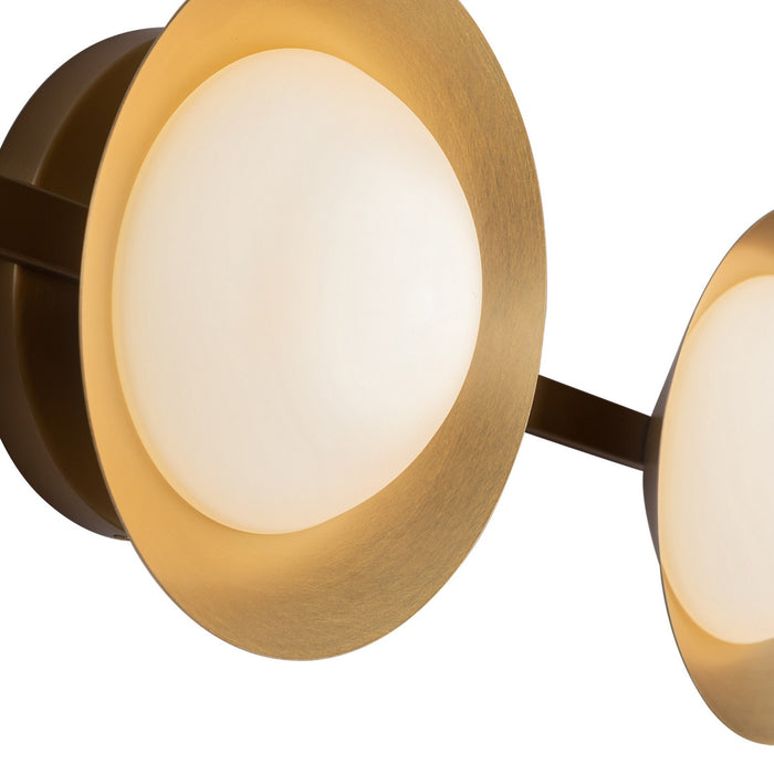 Kuzco Lighting VL77923-BG/OP LED Vanity, Brushed Gold/Opal Glass