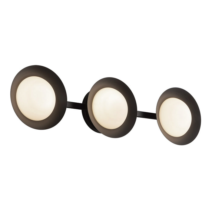 Kuzco Lighting VL77923-BK/OP LED Vanity, Black/Opal Glass